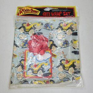 Vintage Roger Rabbit Gift Wrap Set NEW SEALED Rare 1987 Unique Disney Amblin